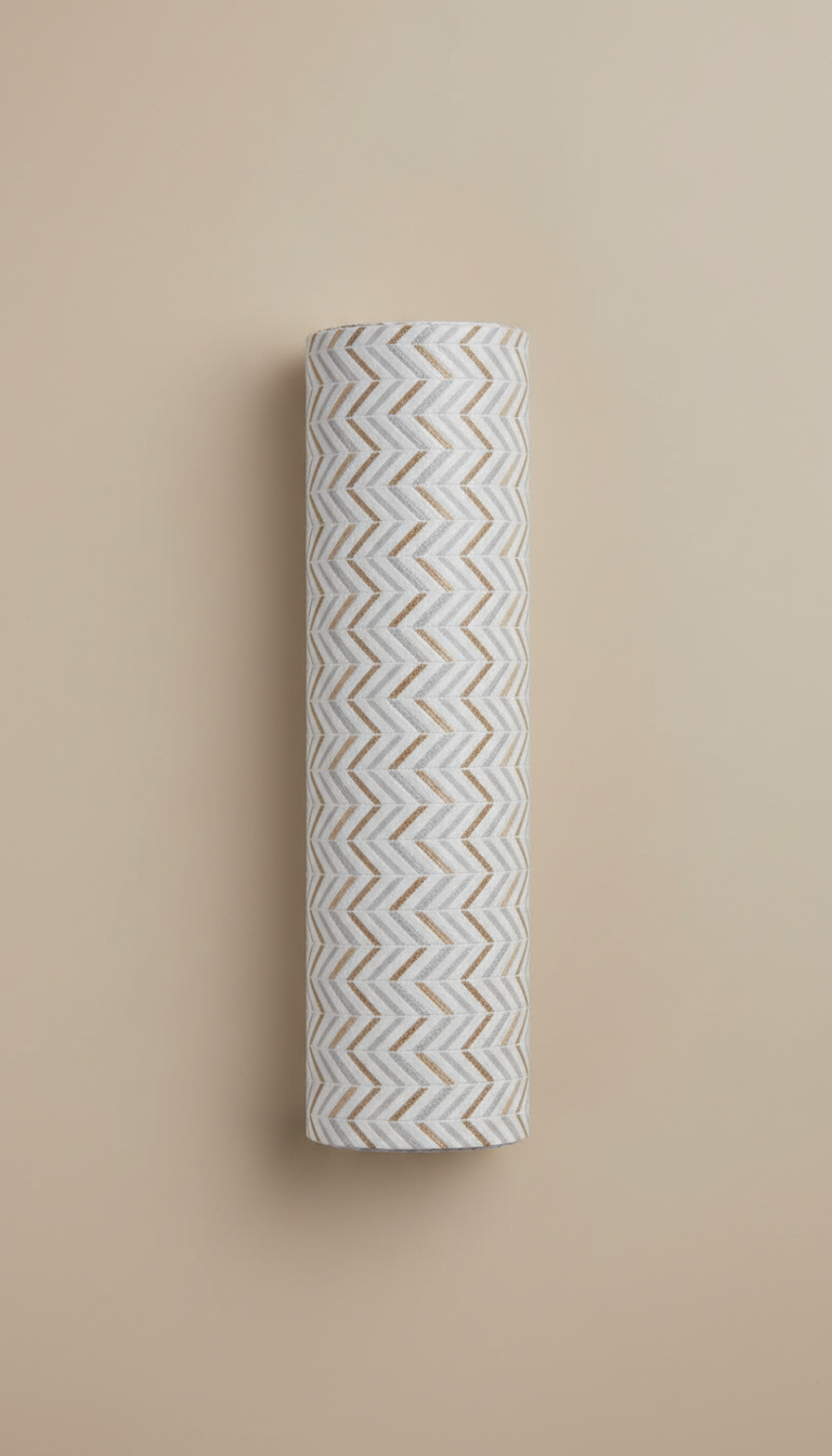 Herringbone Pale Silver Shelf Liner